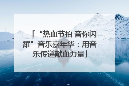 “热血节拍 音你闪耀”音乐嘉年华：用音乐传递献血力量