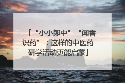 “小小郎中”“闻香识药”：这样的中医药研学活动更能启蒙