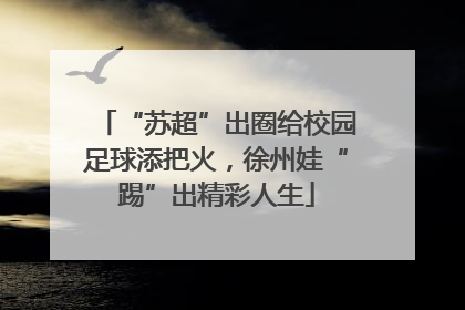 “苏超”出圈给校园足球添把火，徐州娃“踢”出精彩人生
