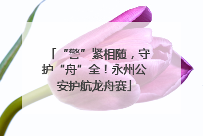 “警”紧相随，守护“舟”全！永州公安护航龙舟赛