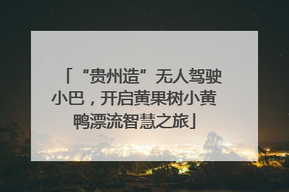 “贵州造”无人驾驶小巴，开启黄果树小黄鸭漂流智慧之旅