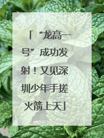 “龙高一号”成功发射！又见深圳少年手搓火箭上天