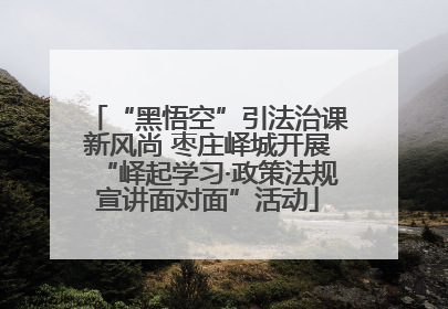 “黑悟空”引法治课新风尚 枣庄峄城开展“峄起学习·政策法规宣讲面对面”活动