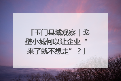 玉门县域观察｜戈壁小城何以让企业“来了就不想走”？