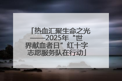 热血汇聚生命之光——2025年“世界献血者日”红十字志愿服务队在行动