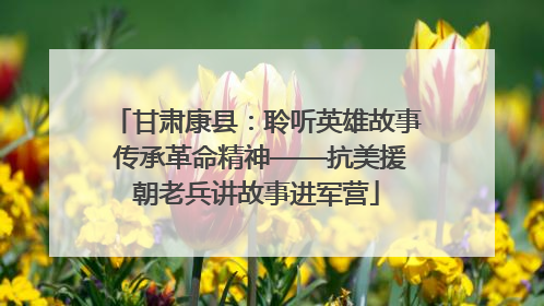 甘肃康县：聆听英雄故事 传承革命精神——抗美援朝老兵讲故事进军营