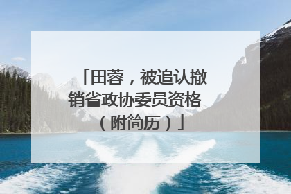 田蓉，被追认撤销省政协委员资格（附简历）