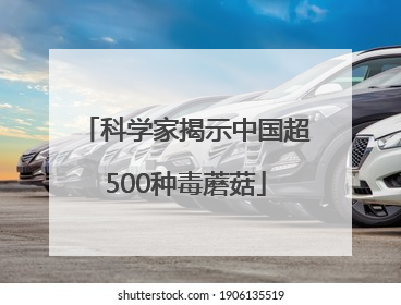 科学家揭示中国超500种毒蘑菇