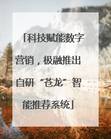 科技赋能数字营销，极融推出自研“苍龙”智能推荐系统