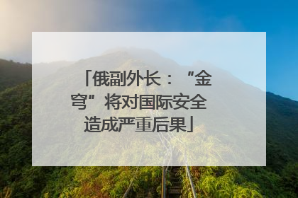 俄副外长：“金穹”将对国际安全造成严重后果