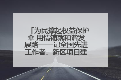为民撑起权益保护伞 用情铺就和谐发展路——记全国先进工作者、新区项目建设中心干部卢小勇