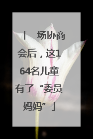 一场协商会后，这164名儿童有了“委员妈妈”
