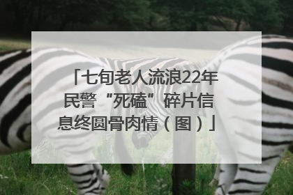 七旬老人流浪22年 民警“死磕”碎片信息终圆骨肉情（图）