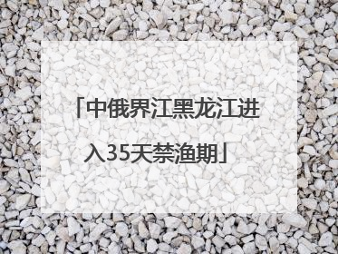 中俄界江黑龙江进入35天禁渔期