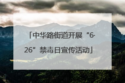 中华路街道开展“6·26”禁毒日宣传活动