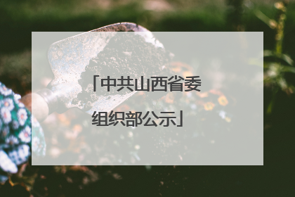 中共山西省委组织部公示