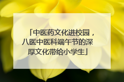 中医药文化进校园，八医中医科端午节的深厚文化带给小学生