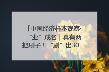中国经济样本观察·一“业”成名｜真有两把刷子！“刷”出30亿级“颜值经济”