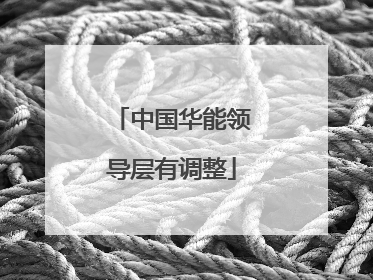 中国华能领导层有调整