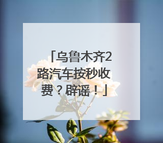 乌鲁木齐2路汽车按秒收费？辟谣！