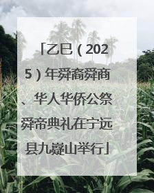 乙巳（2025）年舜裔舜商、华人华侨公祭舜帝典礼在宁远县九嶷山举行