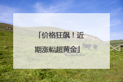 价格狂飙！近期涨幅超黄金