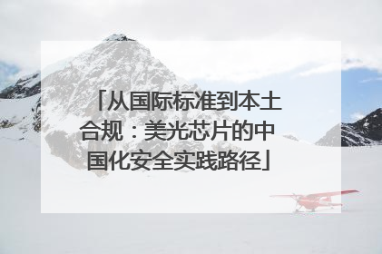 从国际标准到本土合规：美光芯片的中国化安全实践路径