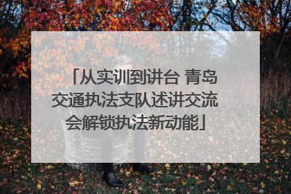 从实训到讲台 青岛交通执法支队述讲交流会解锁执法新动能