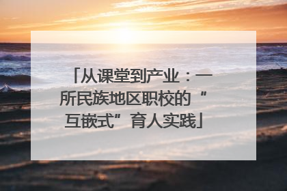 从课堂到产业：一所民族地区职校的“互嵌式”育人实践