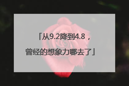 从9.2降到4.8，曾经的想象力哪去了