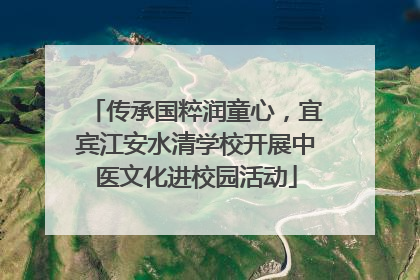 传承国粹润童心，宜宾江安水清学校开展中医文化进校园活动