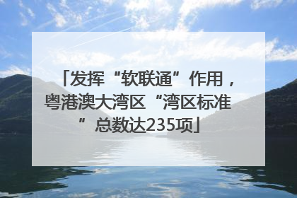 发挥“软联通”作用，粤港澳大湾区“湾区标准”总数达235项