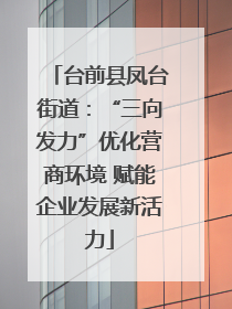 台前县凤台街道：“三向发力”优化营商环境 赋能企业发展新活力