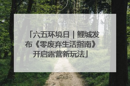 六五环境日｜鲤城发布《零废弃生活指南》开启露营新玩法