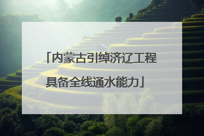 内蒙古引绰济辽工程具备全线通水能力