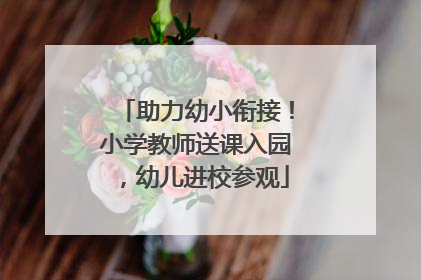 助力幼小衔接！小学教师送课入园，幼儿进校参观