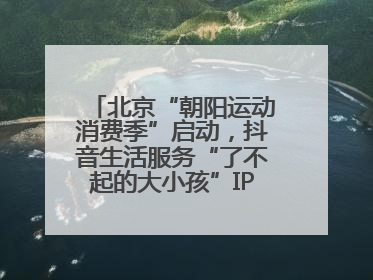 北京“朝阳运动消费季”启动，抖音生活服务“了不起的大小孩”IP联动商圈解锁暑期亲子消费新场景