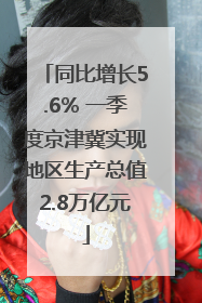 同比增长5.6% 一季度京津冀实现地区生产总值2.8万亿元