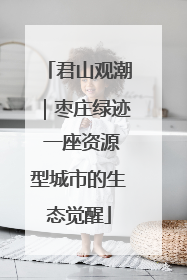 君山观潮｜枣庄绿迹 一座资源型城市的生态觉醒