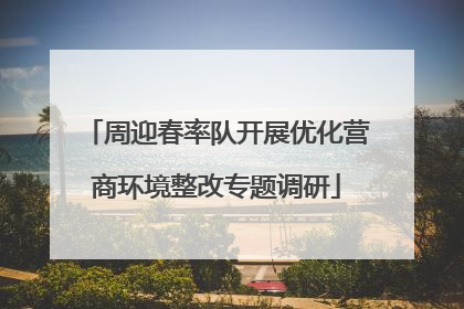 周迎春率队开展优化营商环境整改专题调研