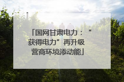 国网甘肃电力：“获得电力”再升级 营商环境添动能
