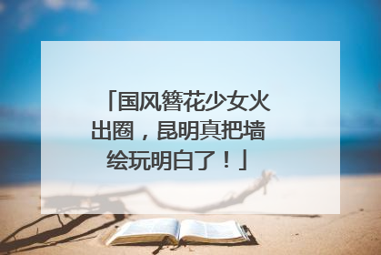 国风簪花少女火出圈，昆明真把墙绘玩明白了！