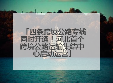 四条跨境公路专线同时开通！河北首个跨境公路运输集结中心启动运营