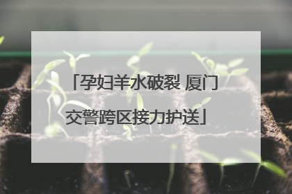 孕妇羊水破裂 厦门交警跨区接力护送