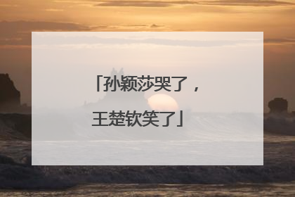 孙颖莎哭了，王楚钦笑了