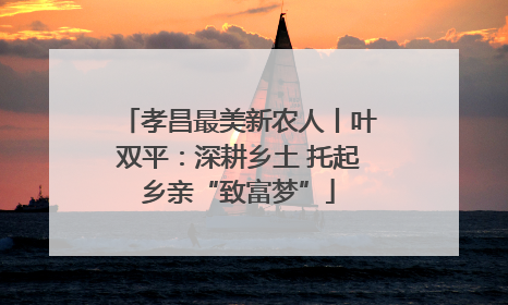孝昌最美新农人丨叶双平：深耕乡土 托起乡亲“致富梦”