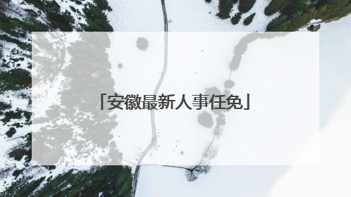 安徽最新人事任免