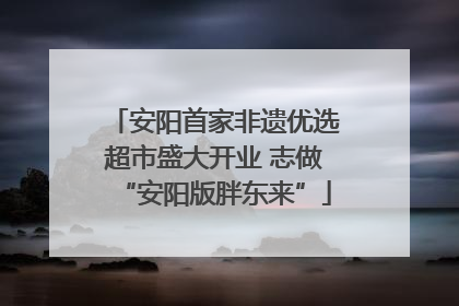 安阳首家非遗优选超市盛大开业 志做“安阳版胖东来”