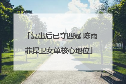 复出后已夺四冠 陈雨菲捍卫女单核心地位