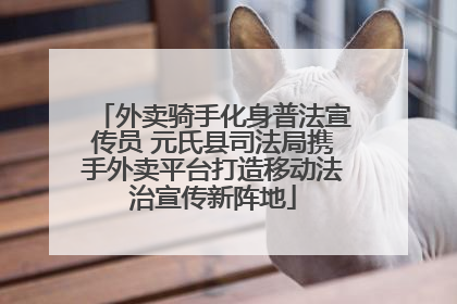 外卖骑手化身普法宣传员 元氏县司法局携手外卖平台打造移动法治宣传新阵地